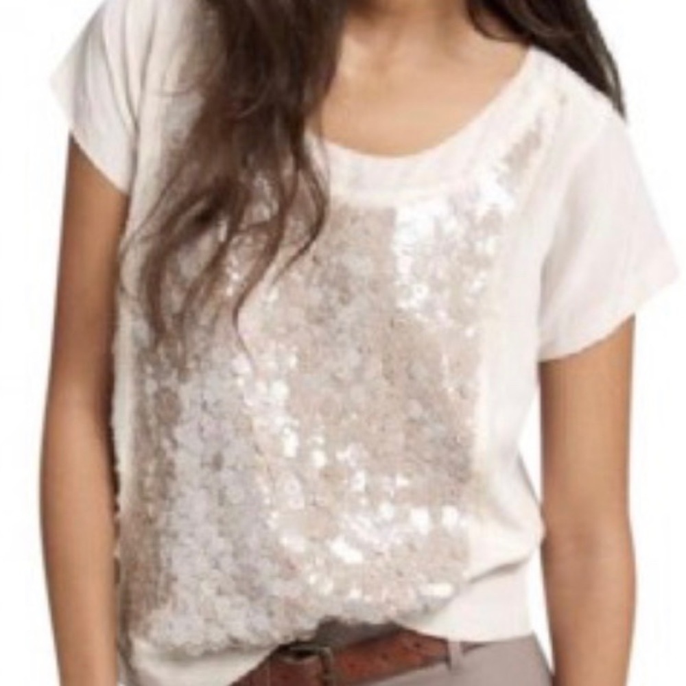J Crew sequin silk top great for the   Holidays